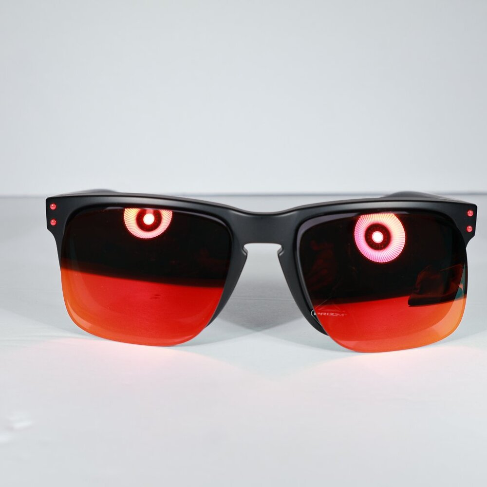 Oakley Holbrook Matte Black Prizm Grey Sunglasses+Red FiRE LEnses Polarized Reva - Picture 12 of 13